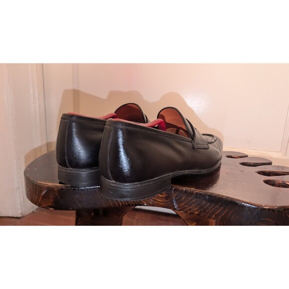 Santoni Brown Leather Penny Loafers-Mens 8.5 Made In Italy main image 10